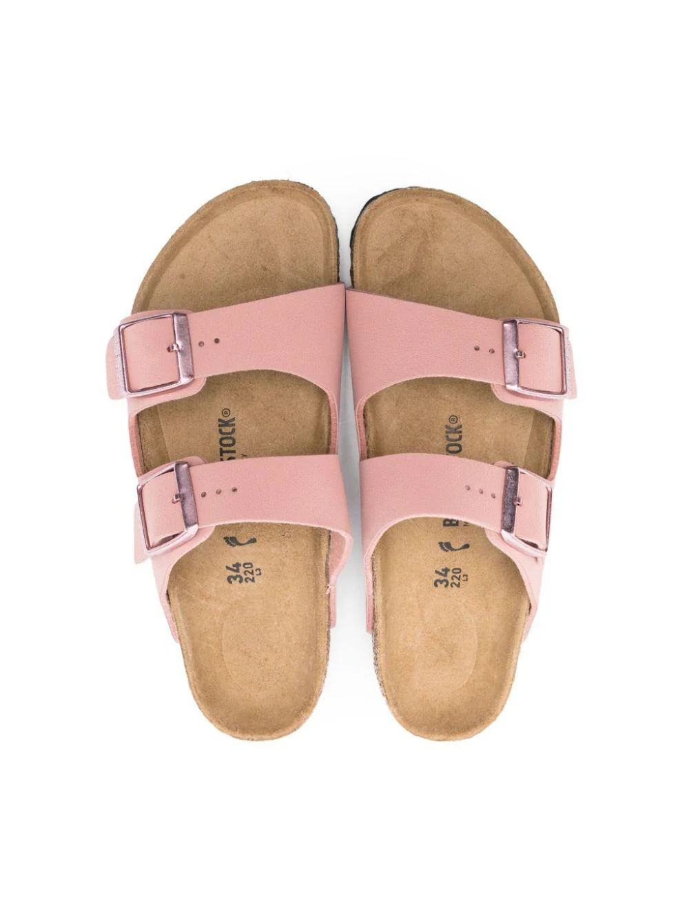 Ciabatte Arizona per bambina Birkenstock Kids rosa con doppia fascia - Image 3