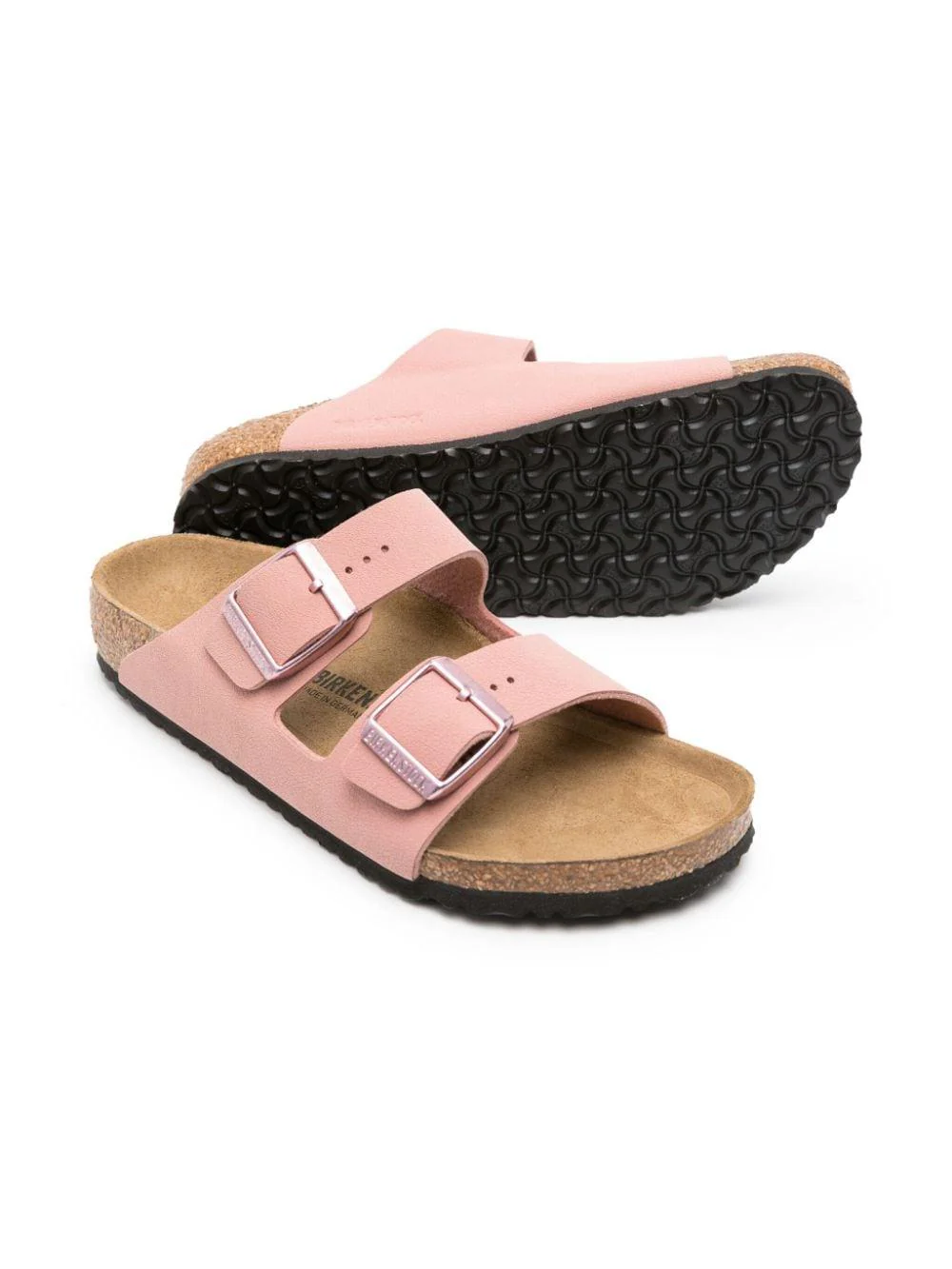 Ciabatte Arizona per bambina Birkenstock Kids rosa con doppia fascia - Image 4
