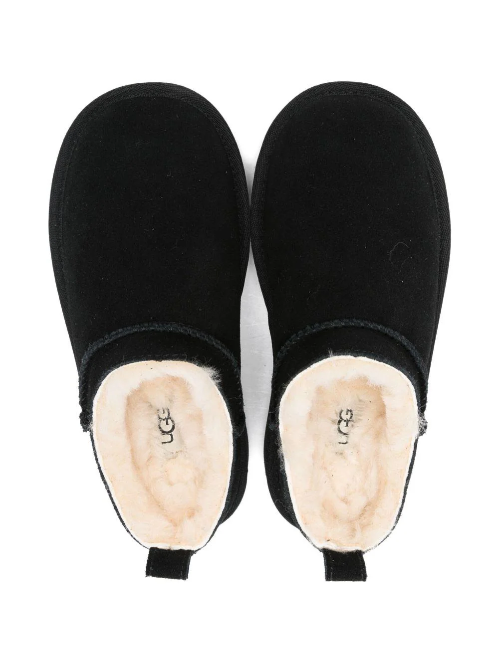 Ciabatte per bambina UGG Kids nere con fodera in pelliccia cruelty-free - Image 3
