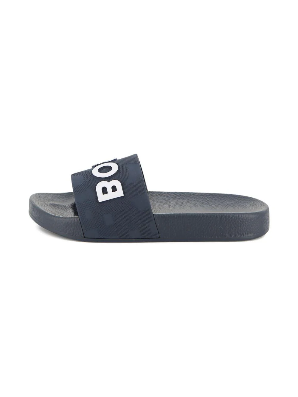 Ciabatte per bambino Boss Kids blu con logo in rilievo - Image 3