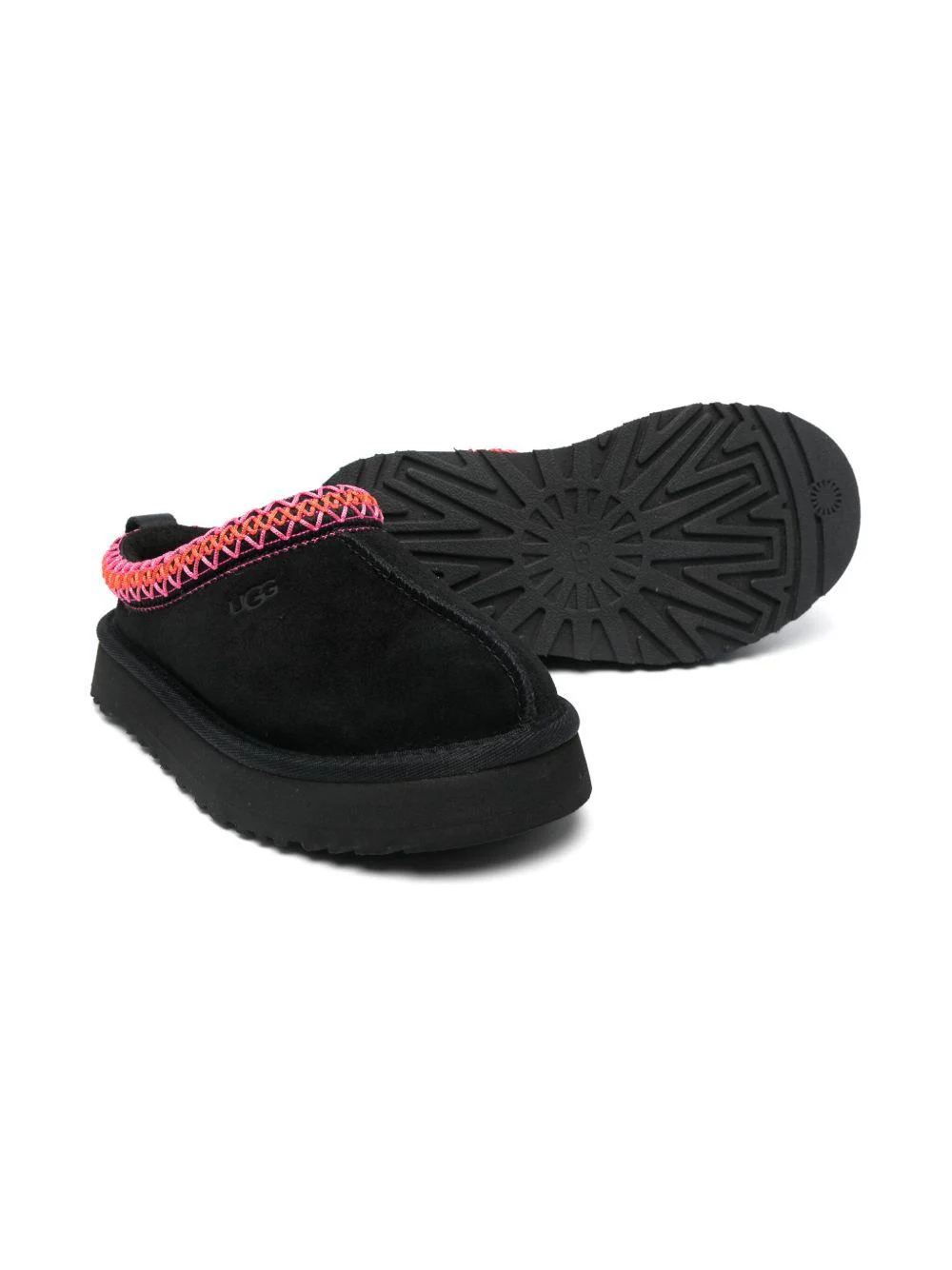 Ciabatte Tazz per bambina UGG KIds nere con logo laterale inciso - Image 3