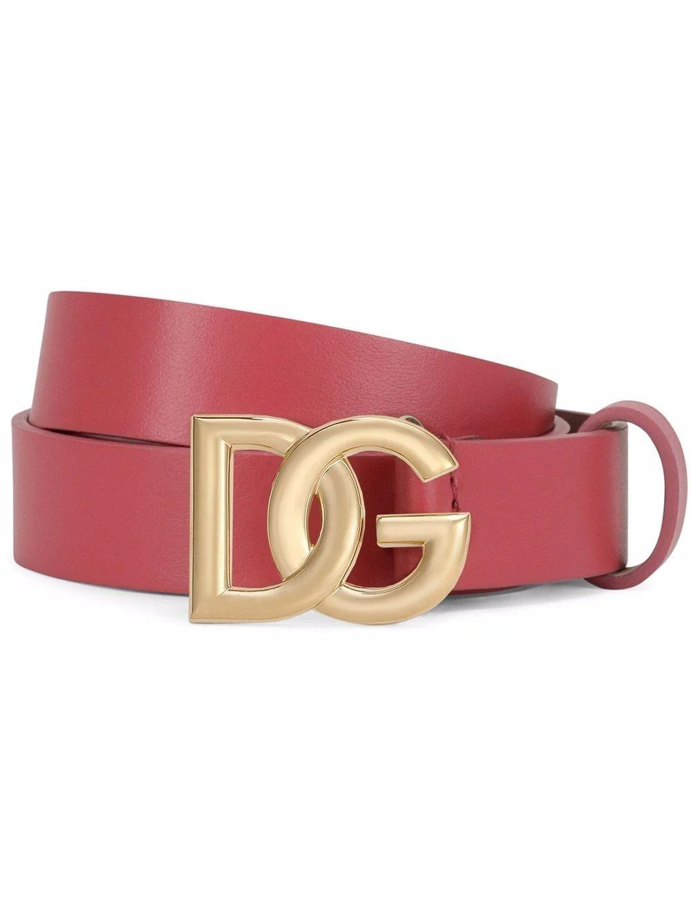 Cintura per bambina Dolce & Gabbana Kids fucsia con fibbia DG oro