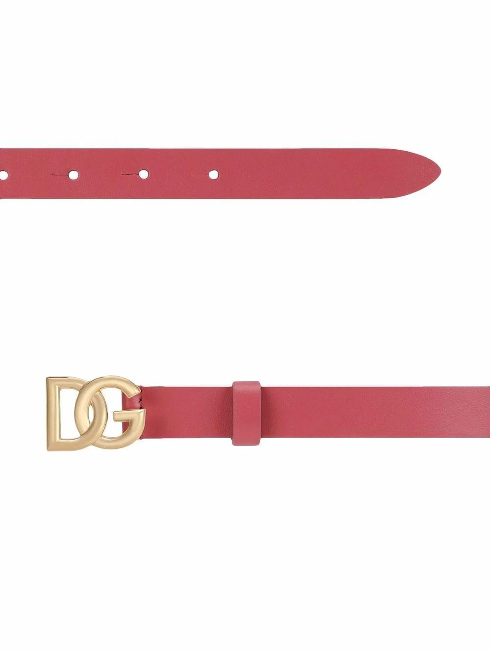 Cintura per bambina Dolce & Gabbana Kids fucsia con fibbia DG oro - Image 2