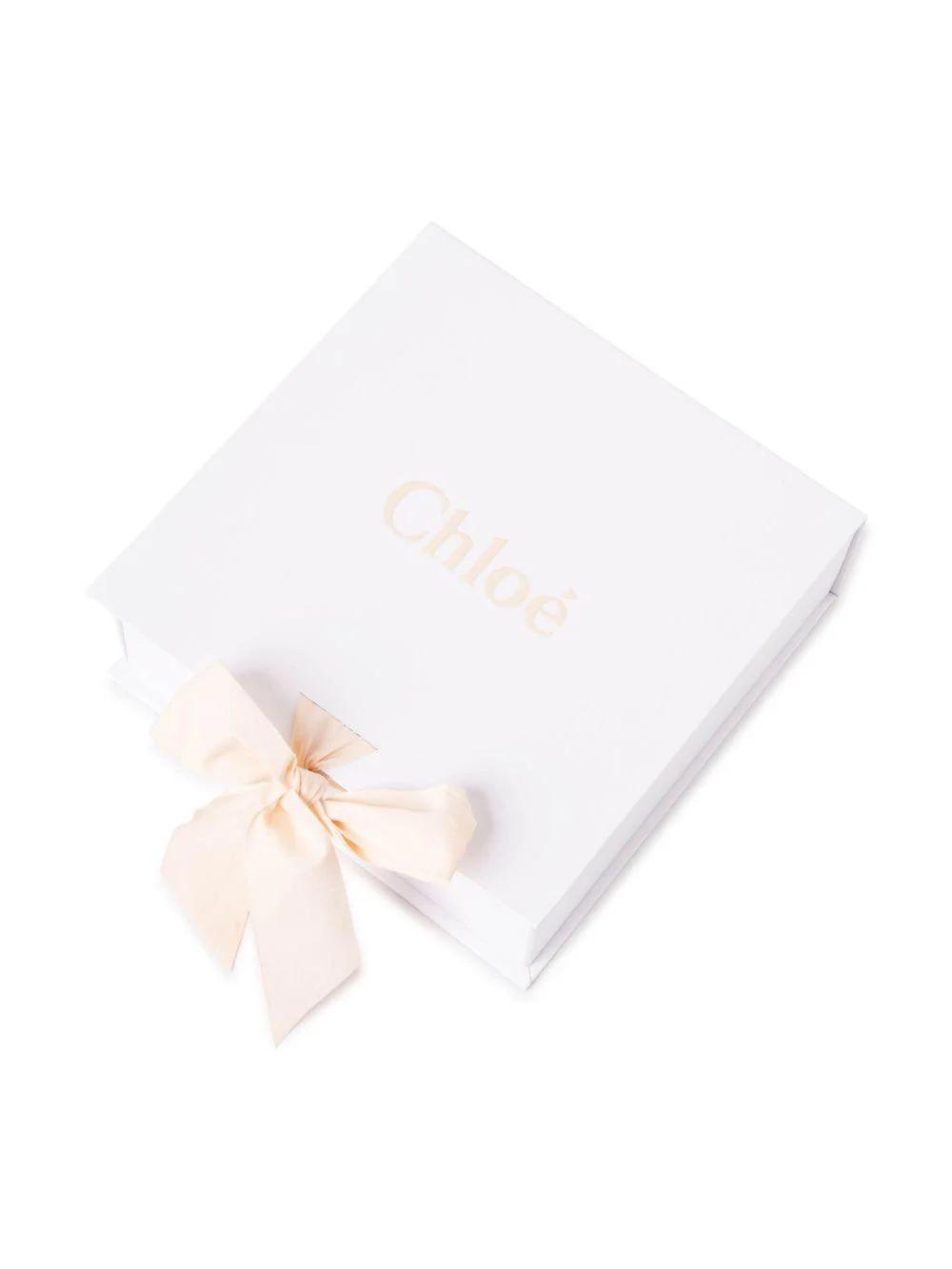Completo con pantaloncini per neonata Chloé Kids bianco misto cotone e seta - Image 3