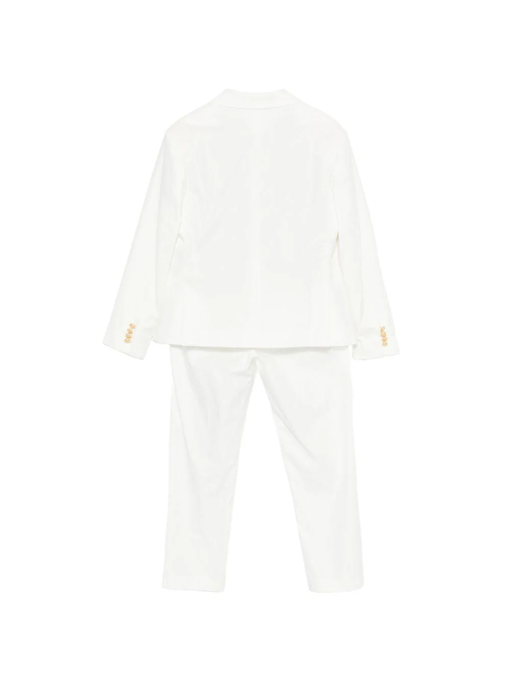 Completo confort per bambino Colorichiari bianco con bottoni color oro - Image 3
