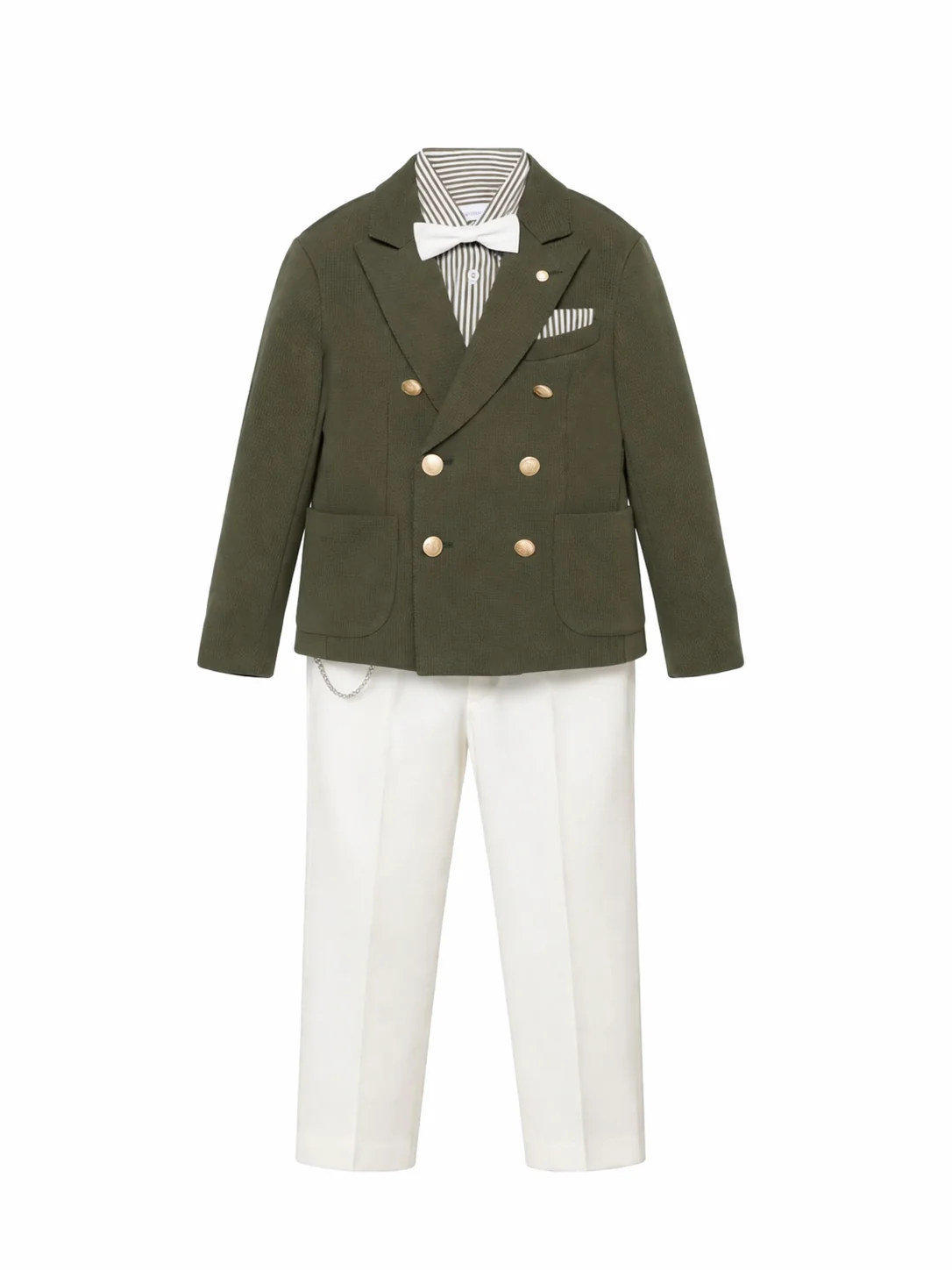 Completo per bambino Colorichiari verde con revers a punta