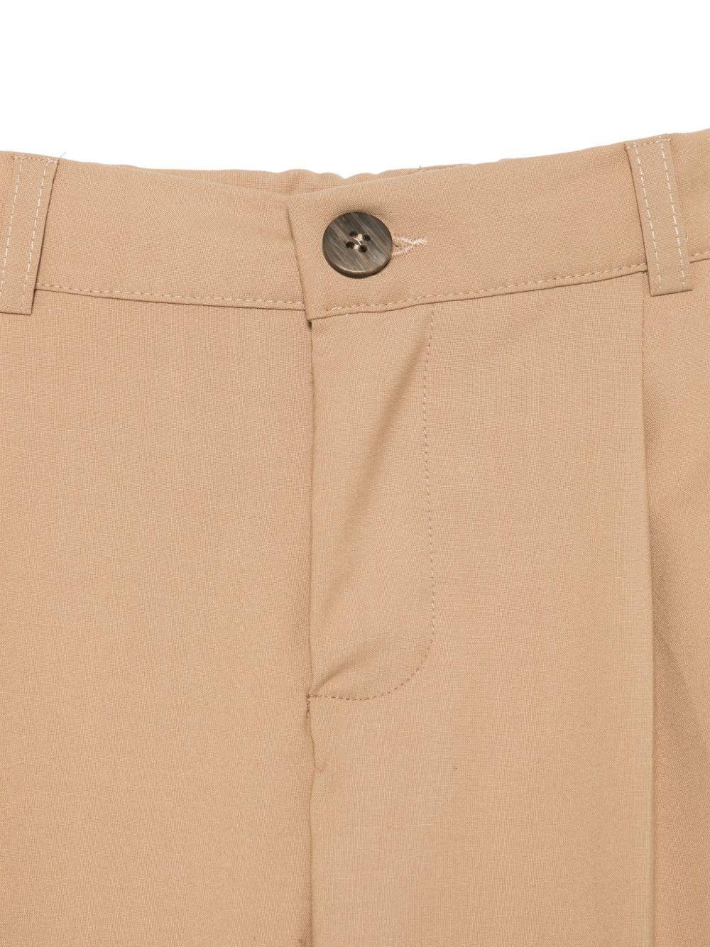 Completo per bambino Paolo Pecora Kids beige con giacca doppiopetto - Image 3