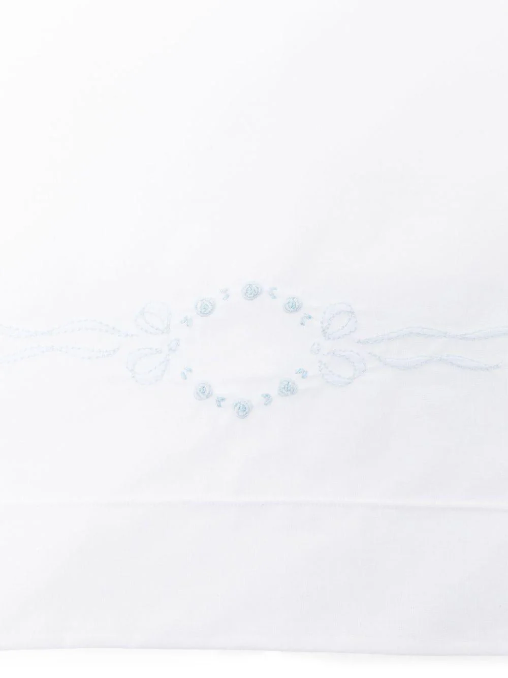 Coperta ricamata per neonati Mariella Ferrari bianco con dettagli azzurri - Image 3