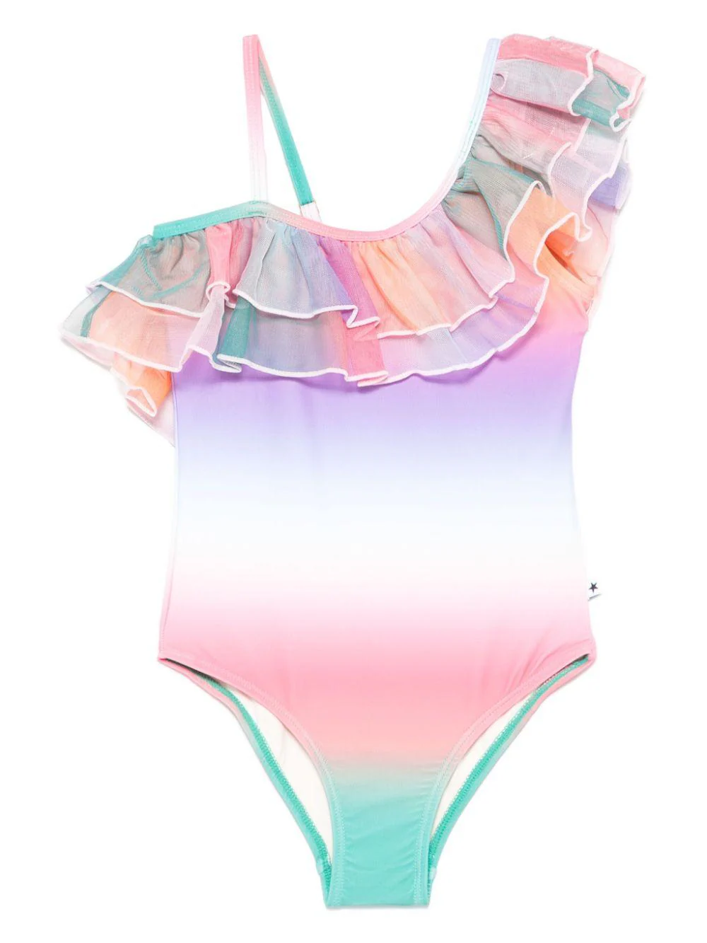 Costume da bagno per bambina Molo rosa con effetto sfumato