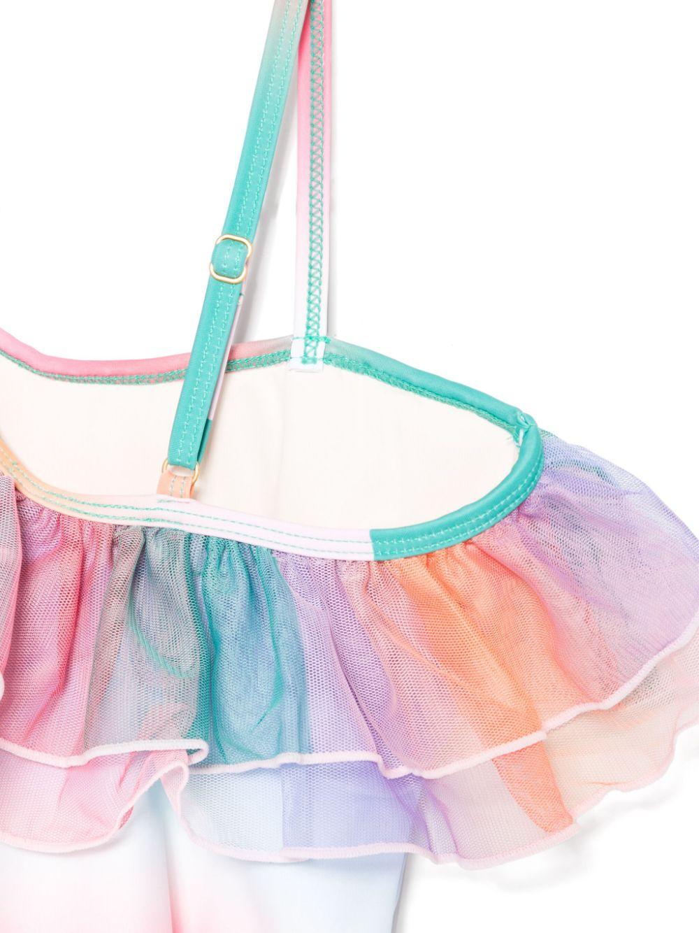 Costume da bagno per bambina Molo rosa con effetto sfumato - Image 2