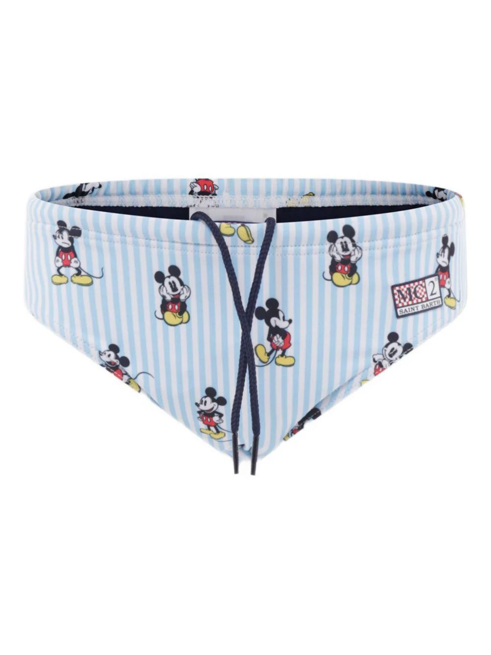 Costume da bagno per bambino MC2 Saint Barth Kids azzurro a righe stampato