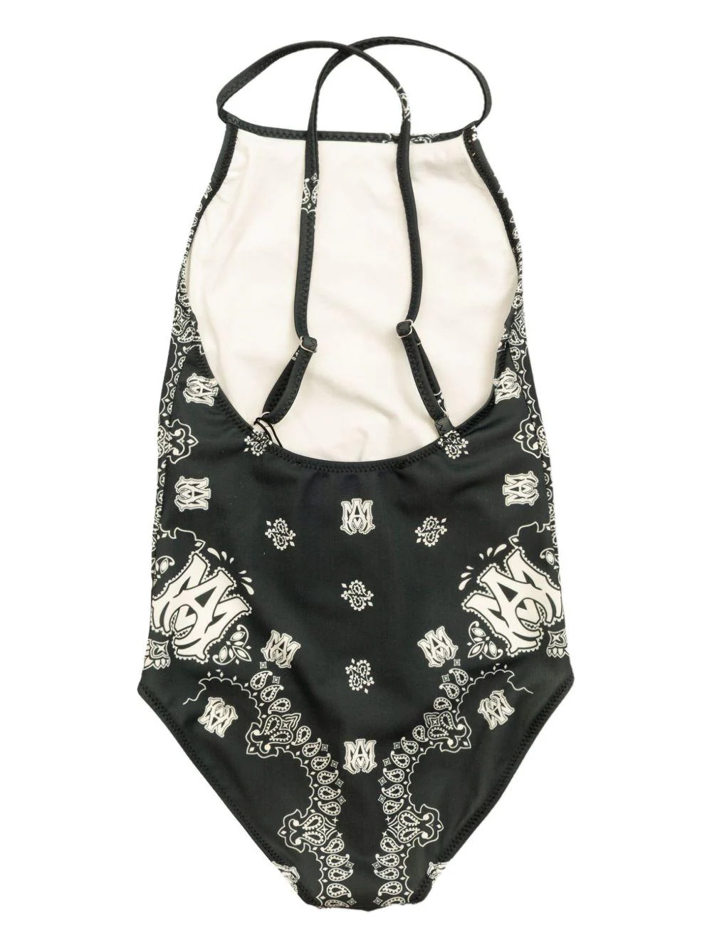 Costume intero per bambina Amiri Kids verde con stampa Paisley - Image 2