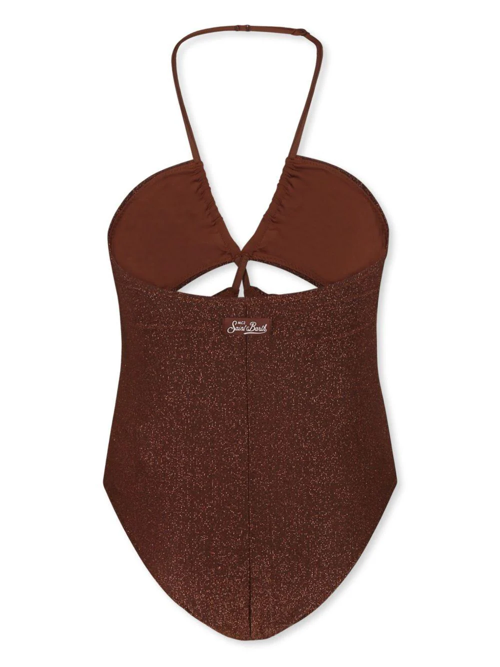 Costume intero per bambina MC2 Saint Barth Kids marrone con dettaglio cut-out - Image 3