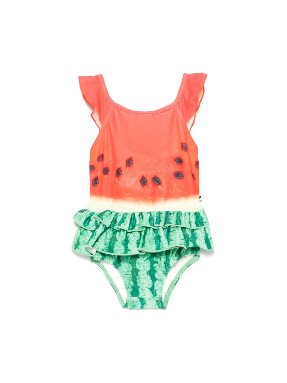 Costume intero per neonata Molo Nalani rosso con motivo anguria