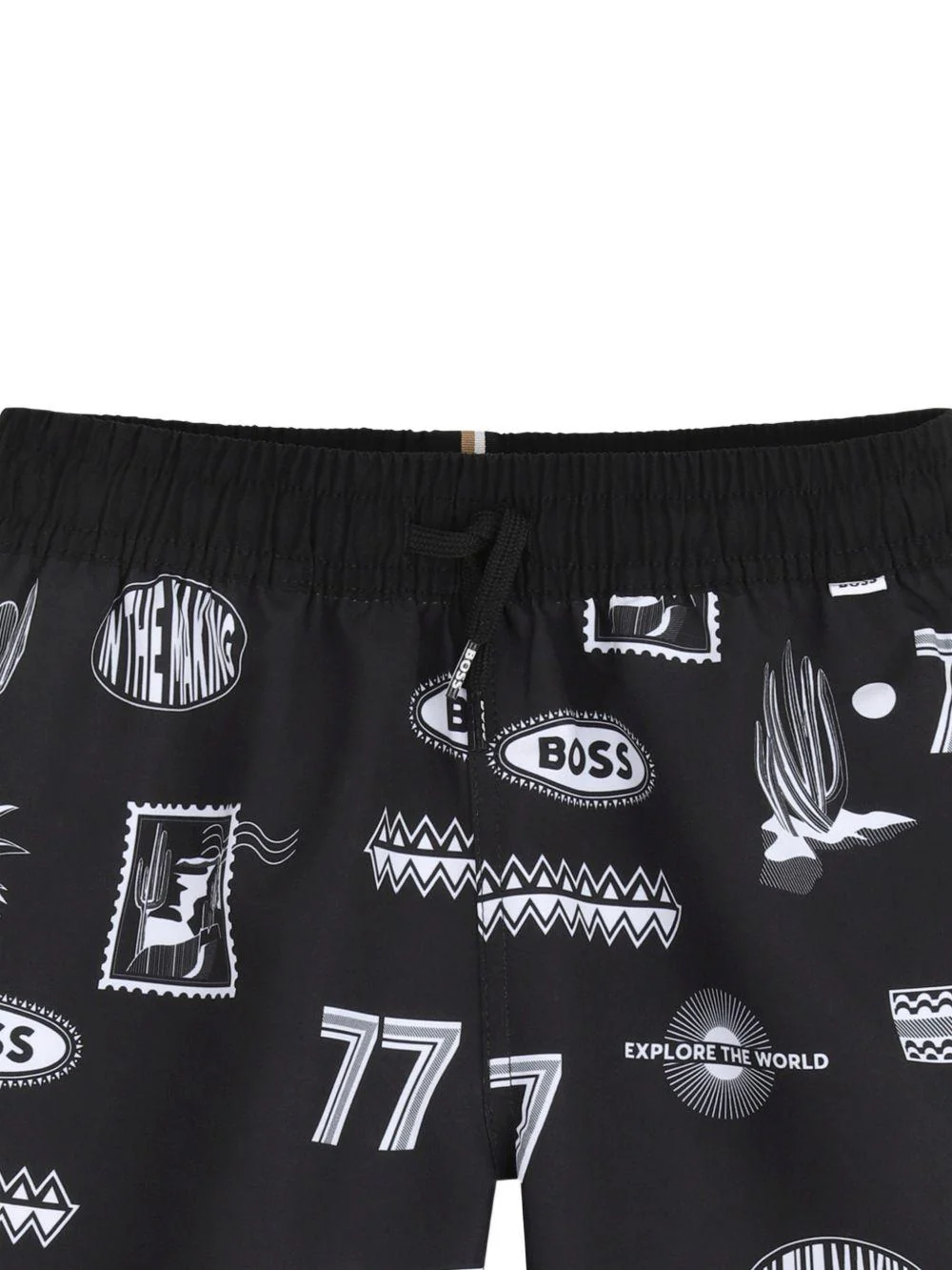 Costume per bambino Boss Kids nero con stampa grafica all-over - Image 3