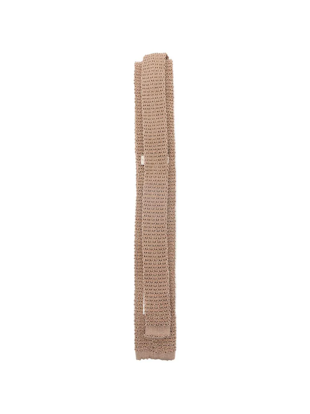 Cravatta per donna Alysi beige lavorata a maglia - Image 3