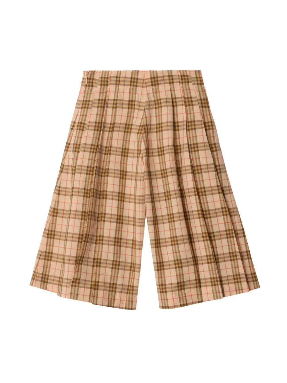 Culottes per bambina Burberry Kids beige con motivo a quadri - Image 2