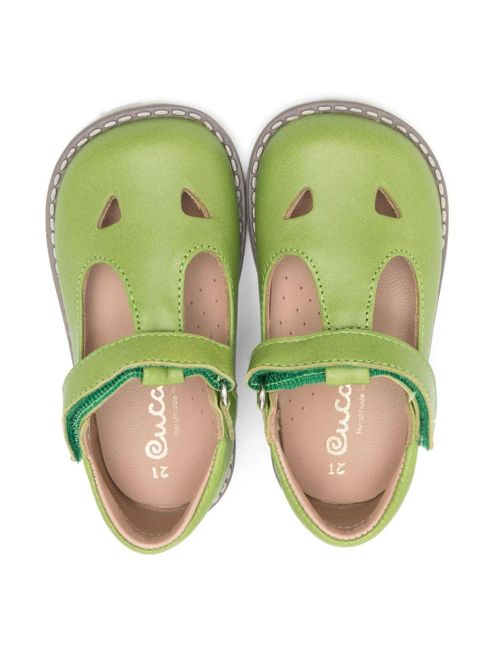 Scarpine per bambino Eli1957 verde con chiusura laterale a strappo - Image 3