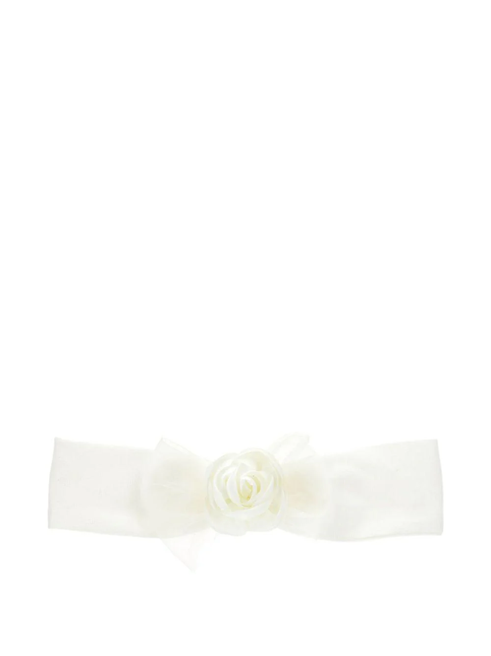 Fascia per neonata Monnalisa bianca con decorazione a fiori