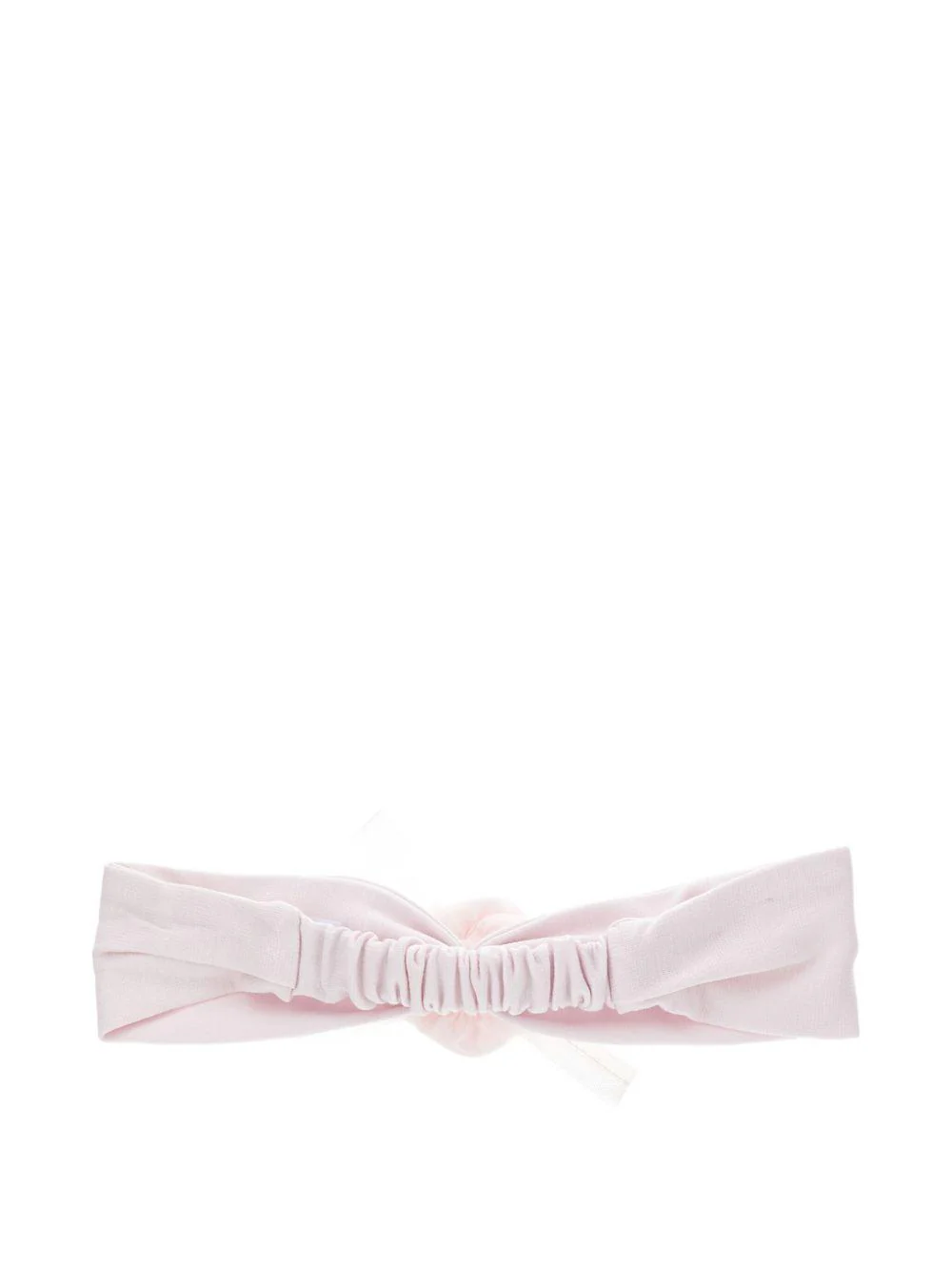 Fascia per neonata Monnalisa rosa con decorazione a fiori - Image 2