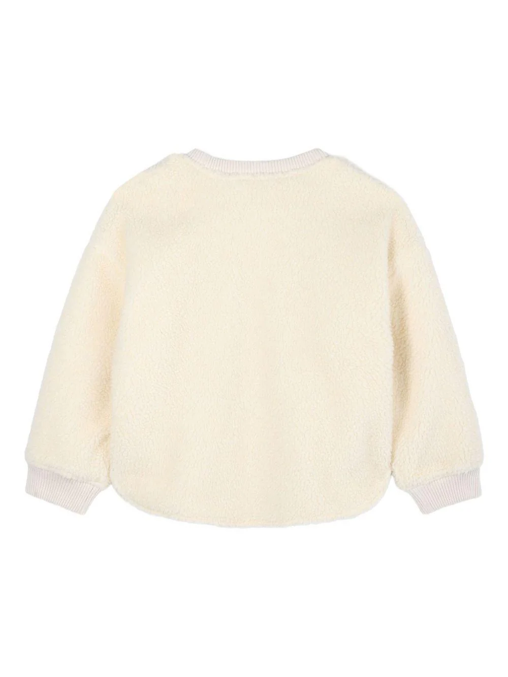 Felpa Boke Flower per bambina Kenzo Kids beige con girocollo a coste - Image 2