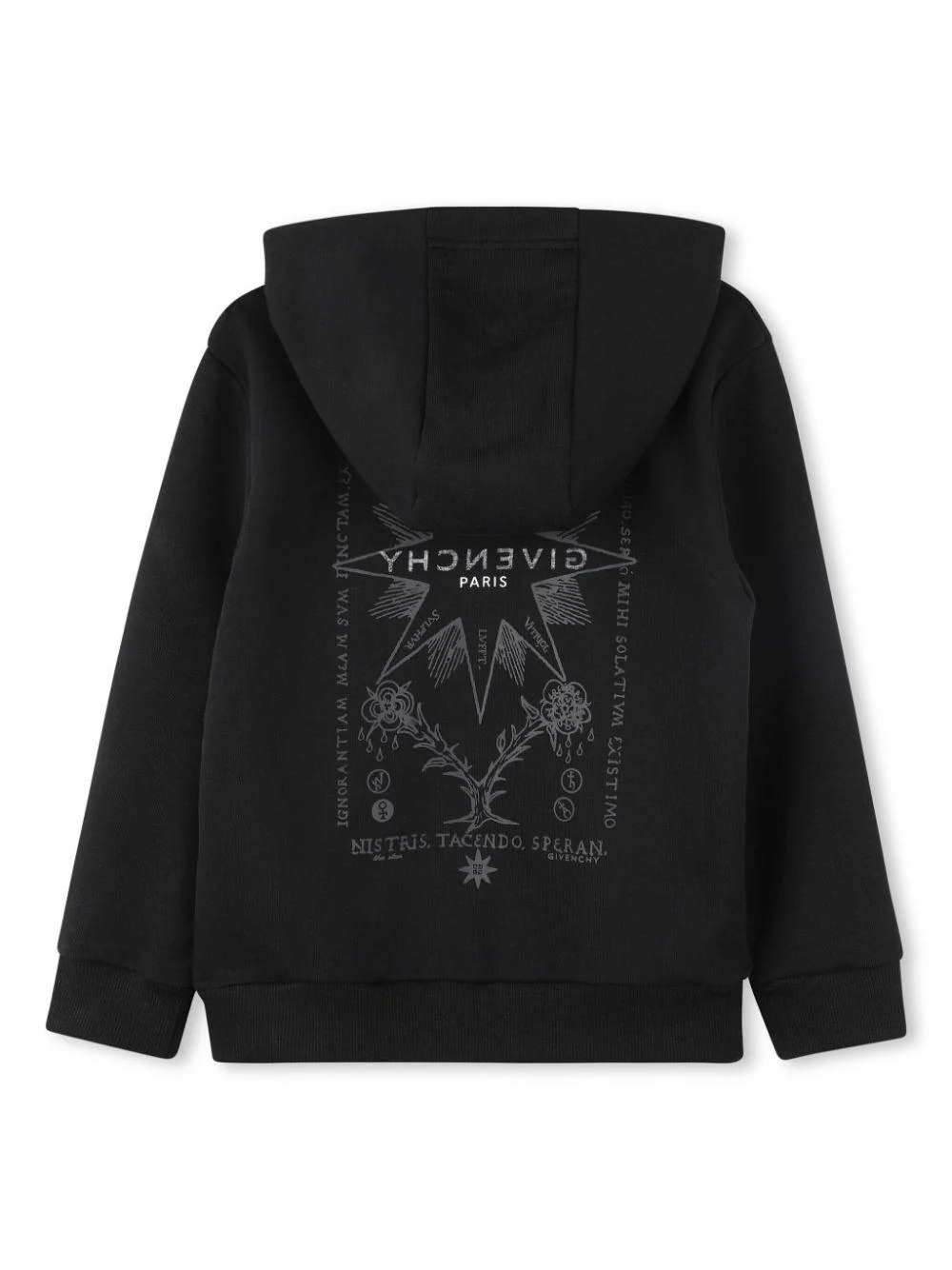 Felpa con cappuccio per bambino Givenchy Kids nero con stampa grafica - Image 2