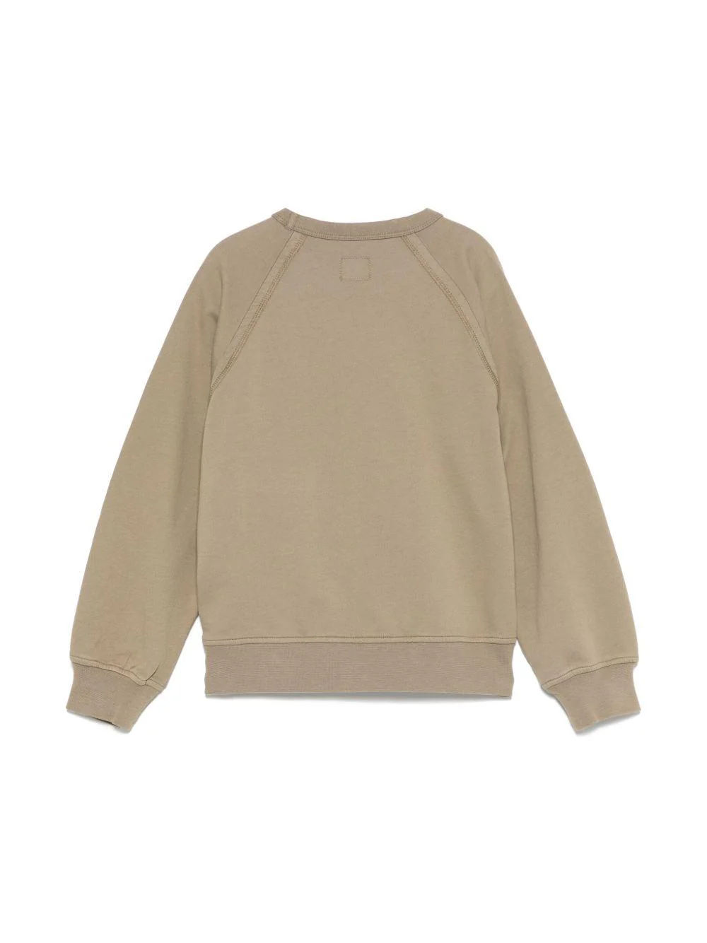Felpa con logo ricamato per bambino C.P. Company Kids beige con tasca frontale - Image 3
