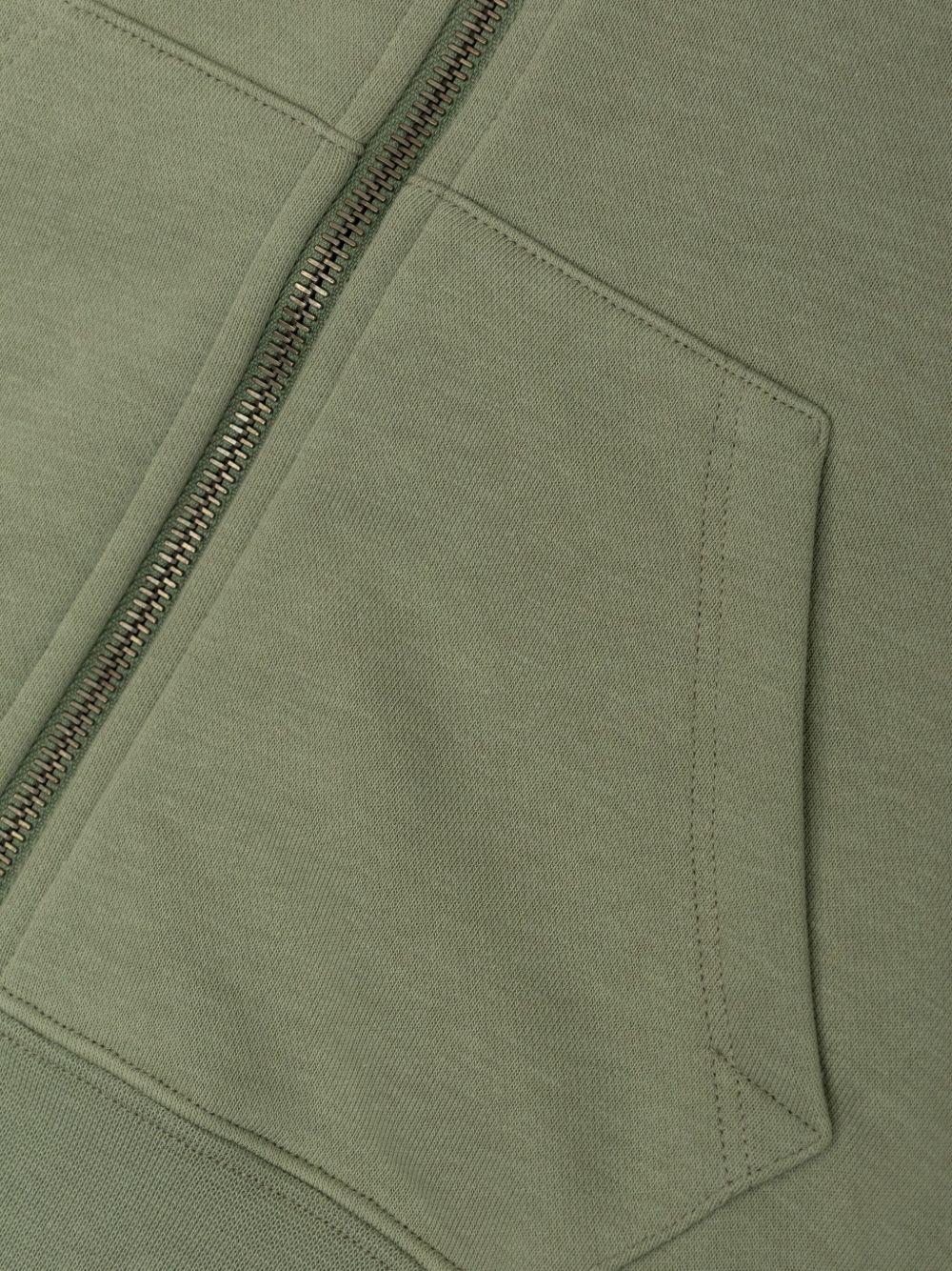 Felpa con stampa e cappuccio per bambino Golden Goose Kids verde con tasca frontale - Image 3