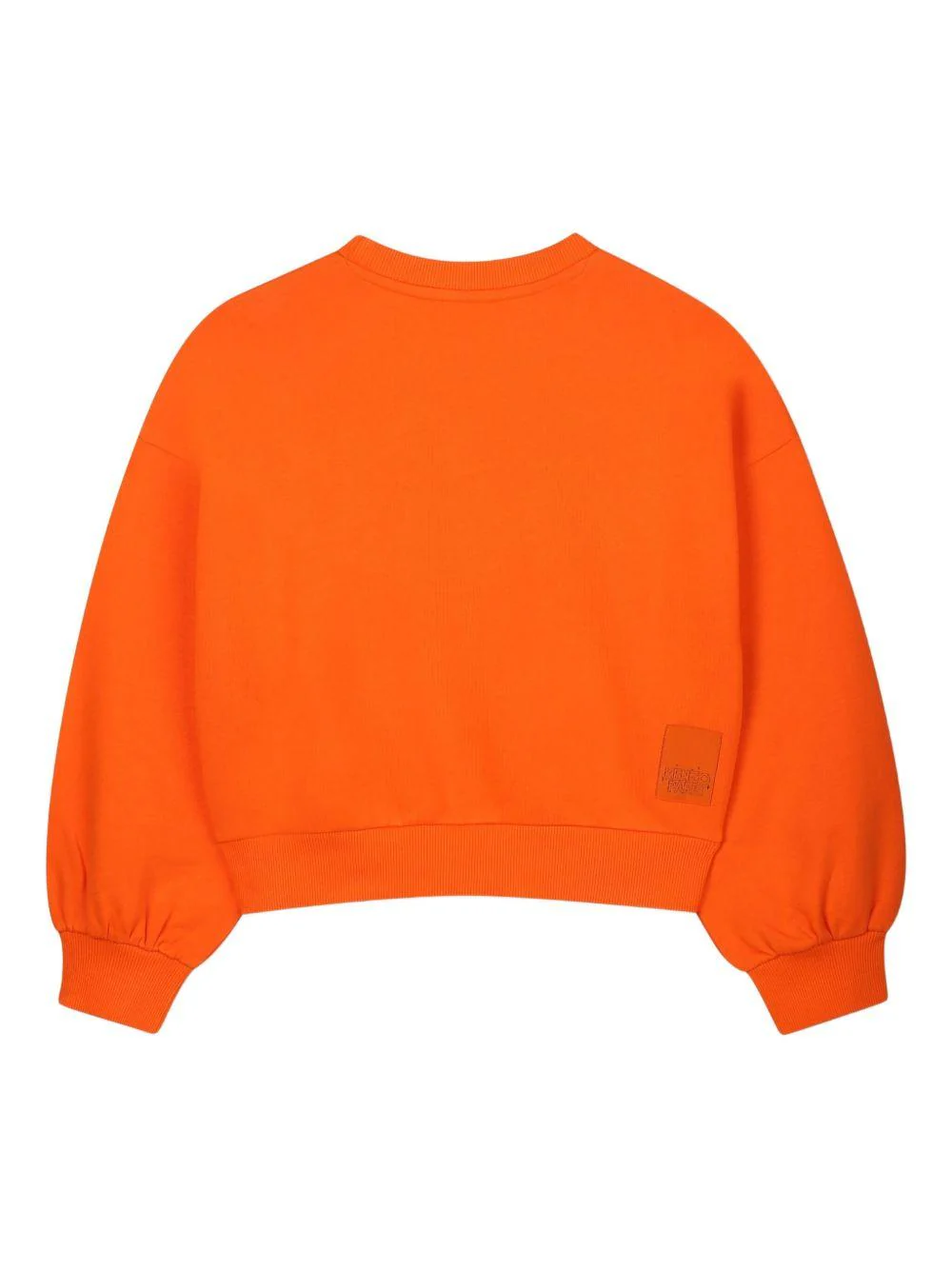 Felpa per bambina Kenzo Kids arancione con applicazione con logo - Image 3