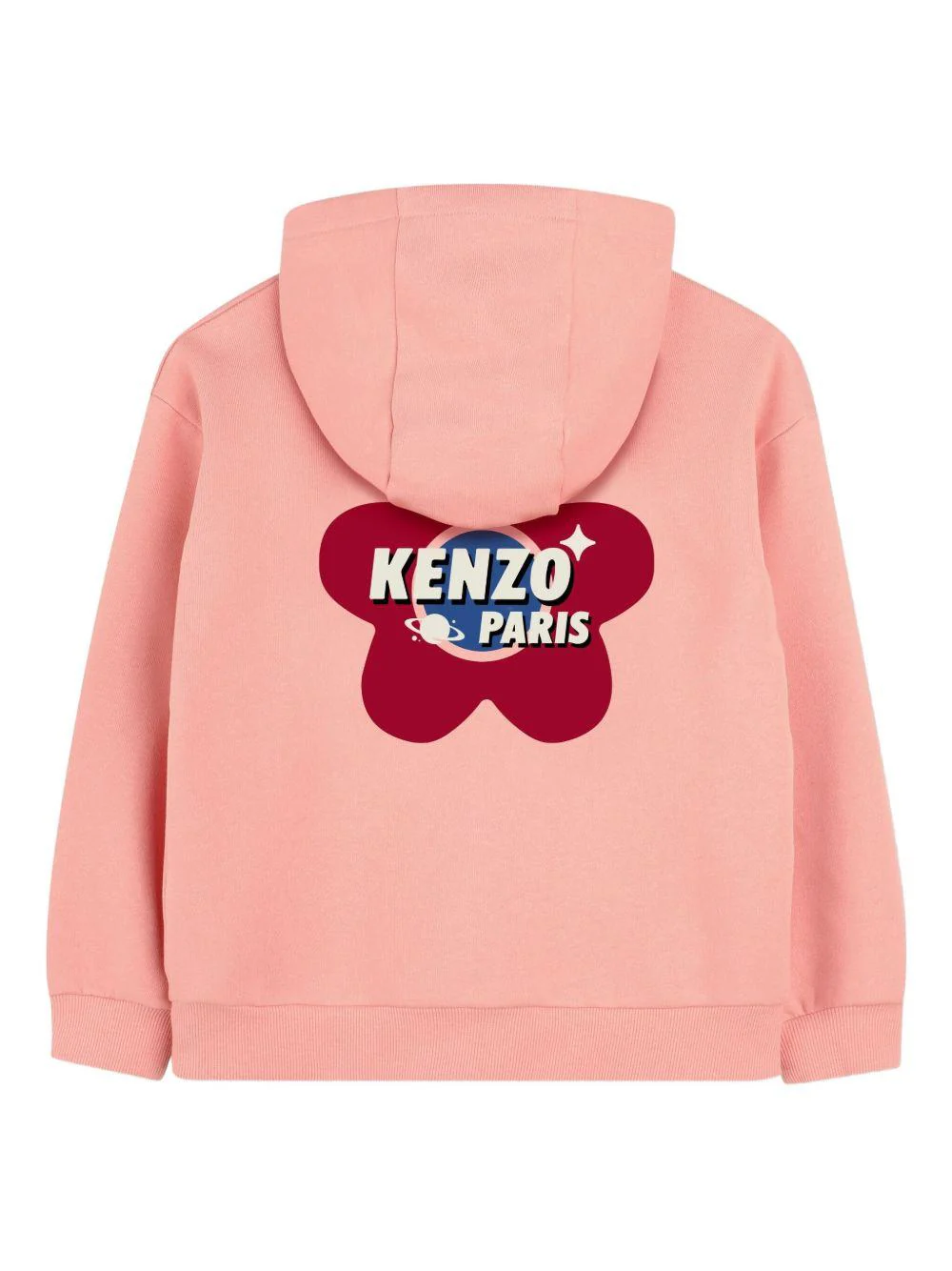Felpa per bambina Kenzo Kids rosa con cappuccio - Image 2