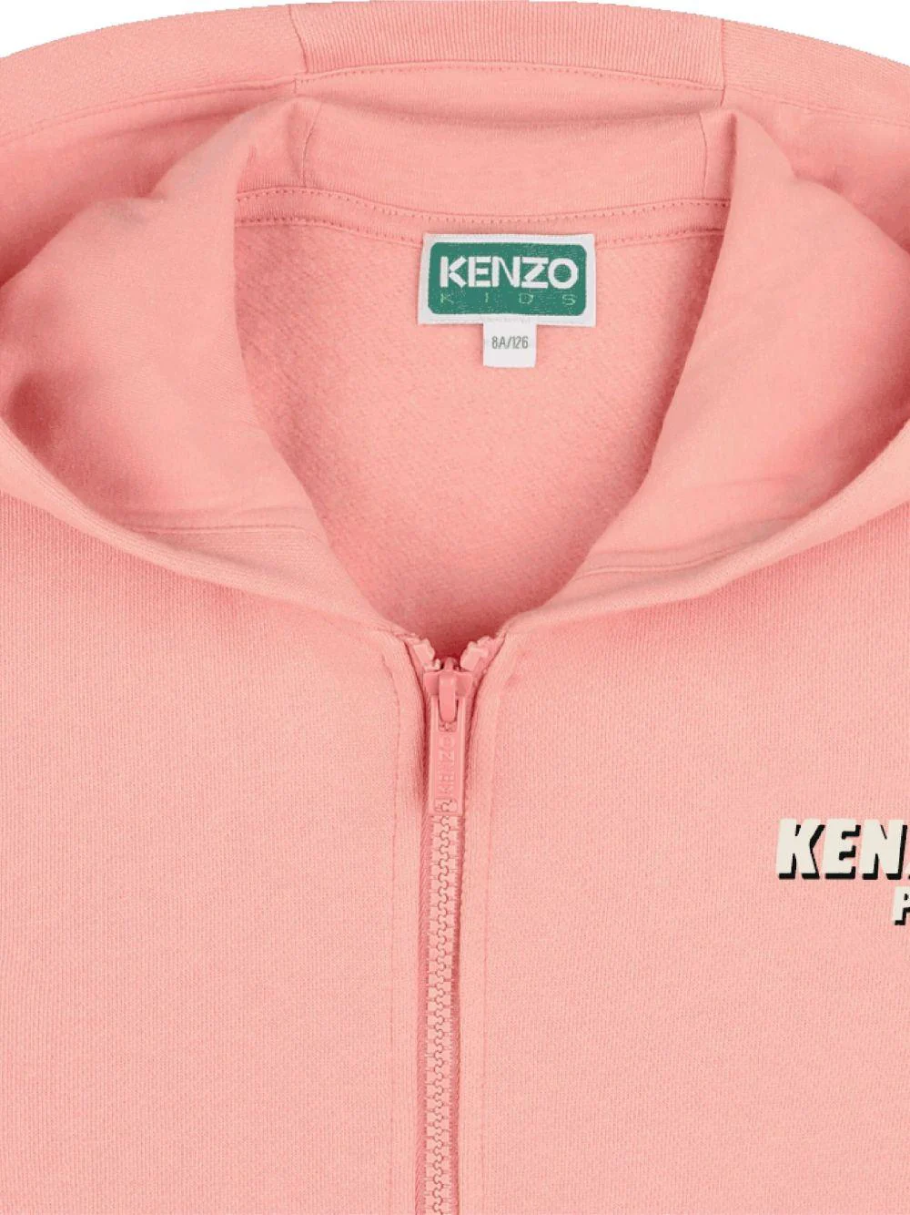 Felpa per bambina Kenzo Kids rosa con cappuccio - Image 3