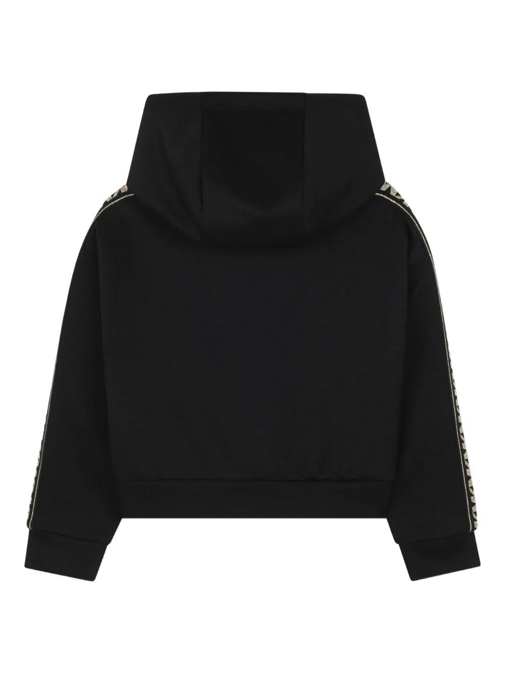Felpa per bambina Michael Kors Kids nero in jersey con cappuccio - Image 2