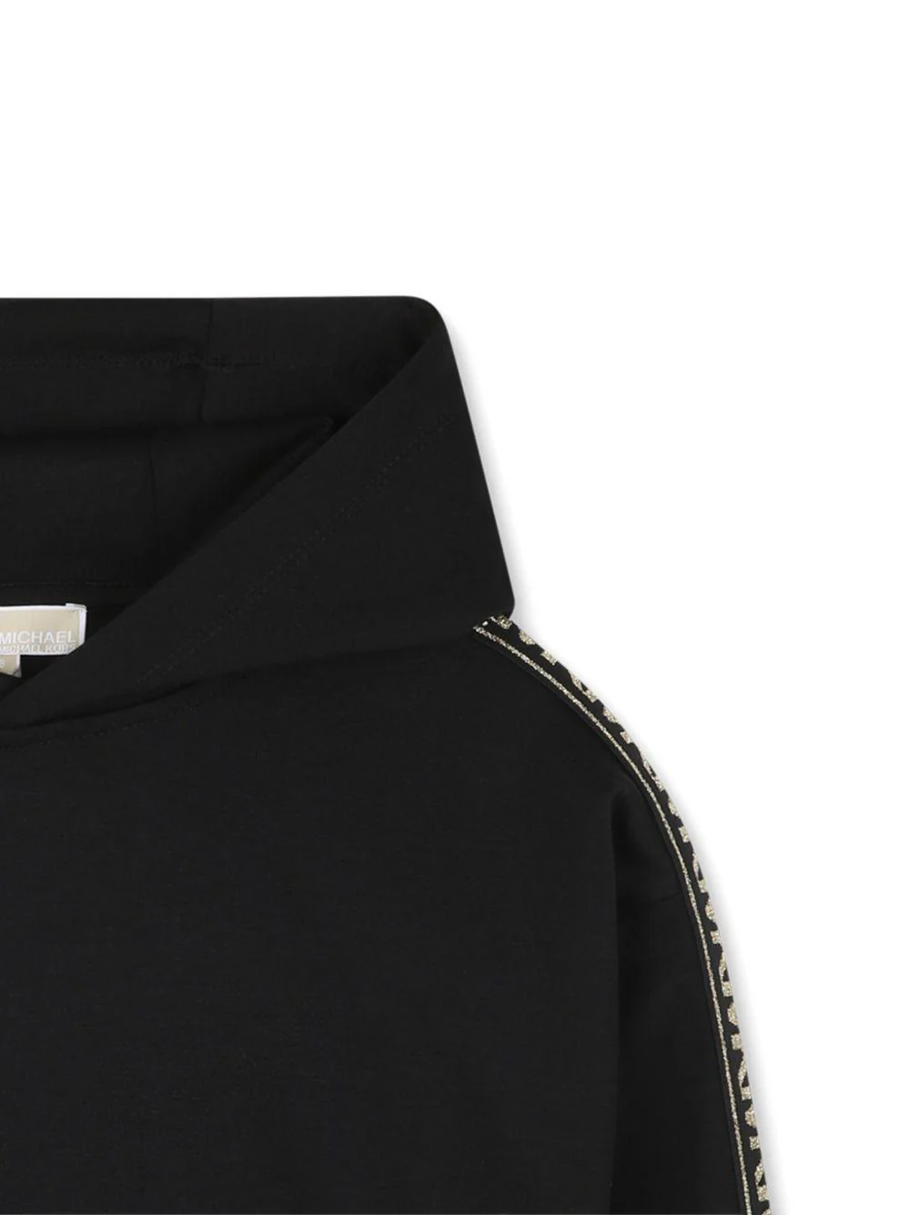 Felpa per bambina Michael Kors Kids nero in jersey con cappuccio - Image 3