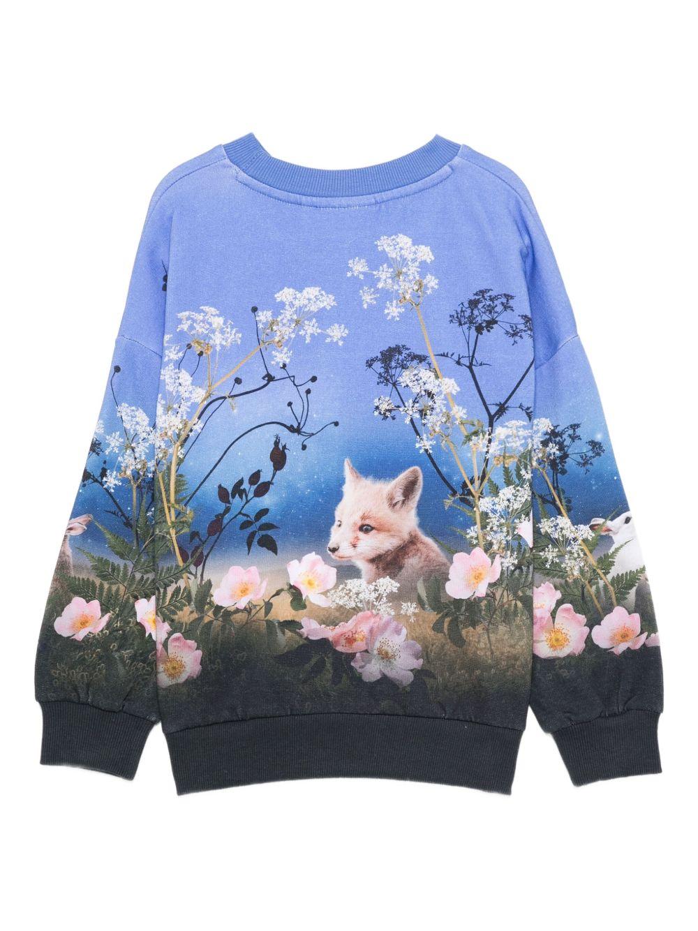 Felpa per bambina Molo blu con stampa all-over - Image 3