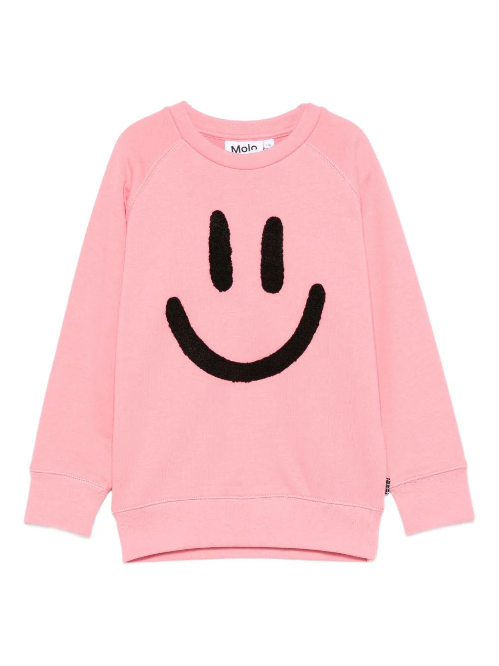 Felpa per bambina Molo rosa con faccia sorridente