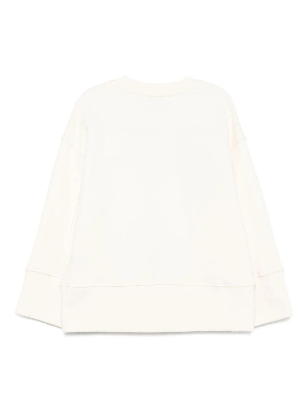 Felpa per bambina MSGM Kids bianco con logo sul davanti - Image 3