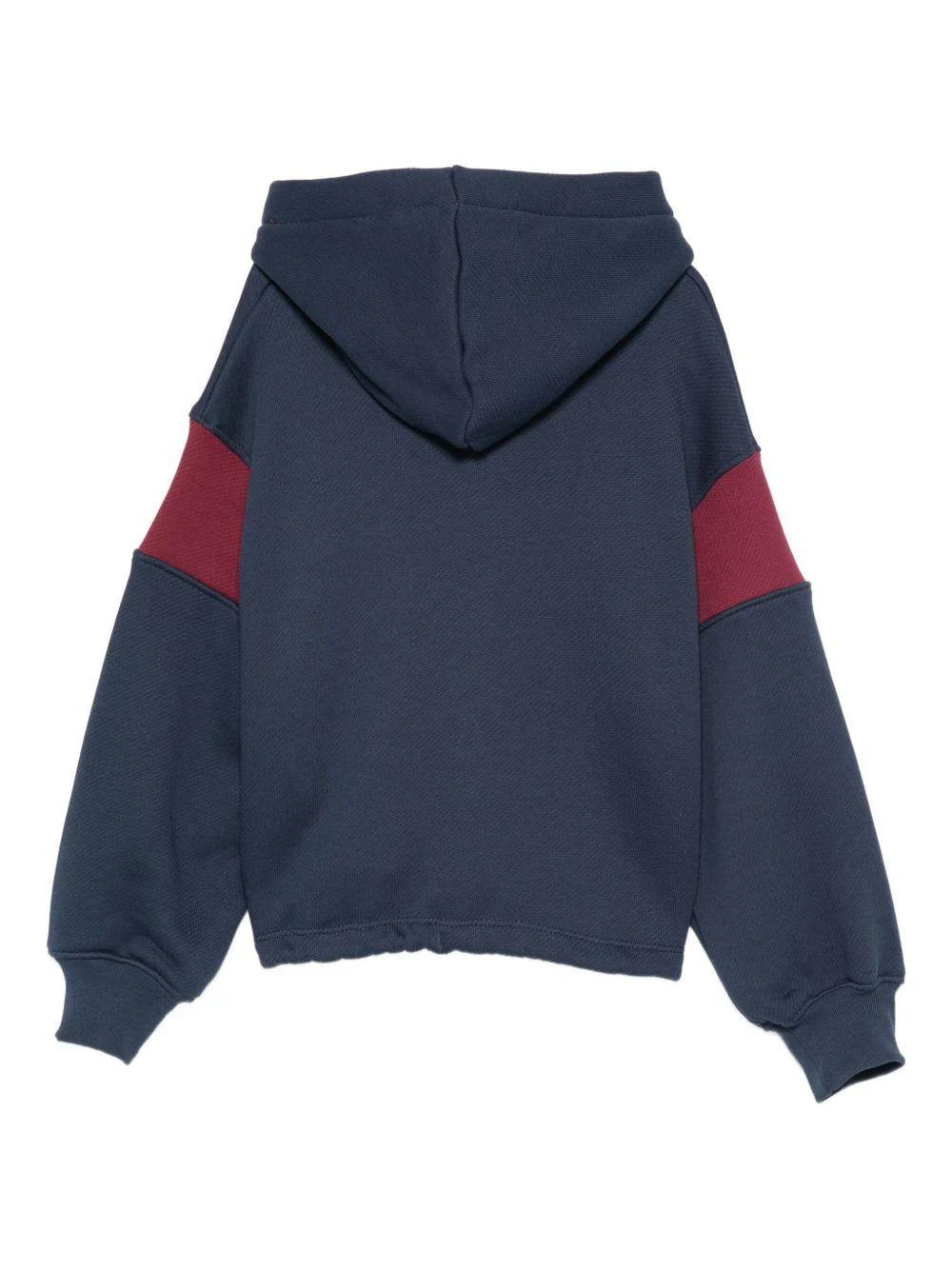 Felpa per bambina MSGM Kids blu con cappuccio color block - Image 2
