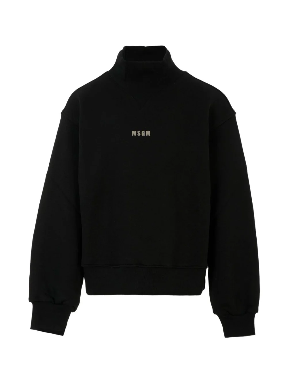 Felpa per bambina MSGM Kids nero con collo rialzato