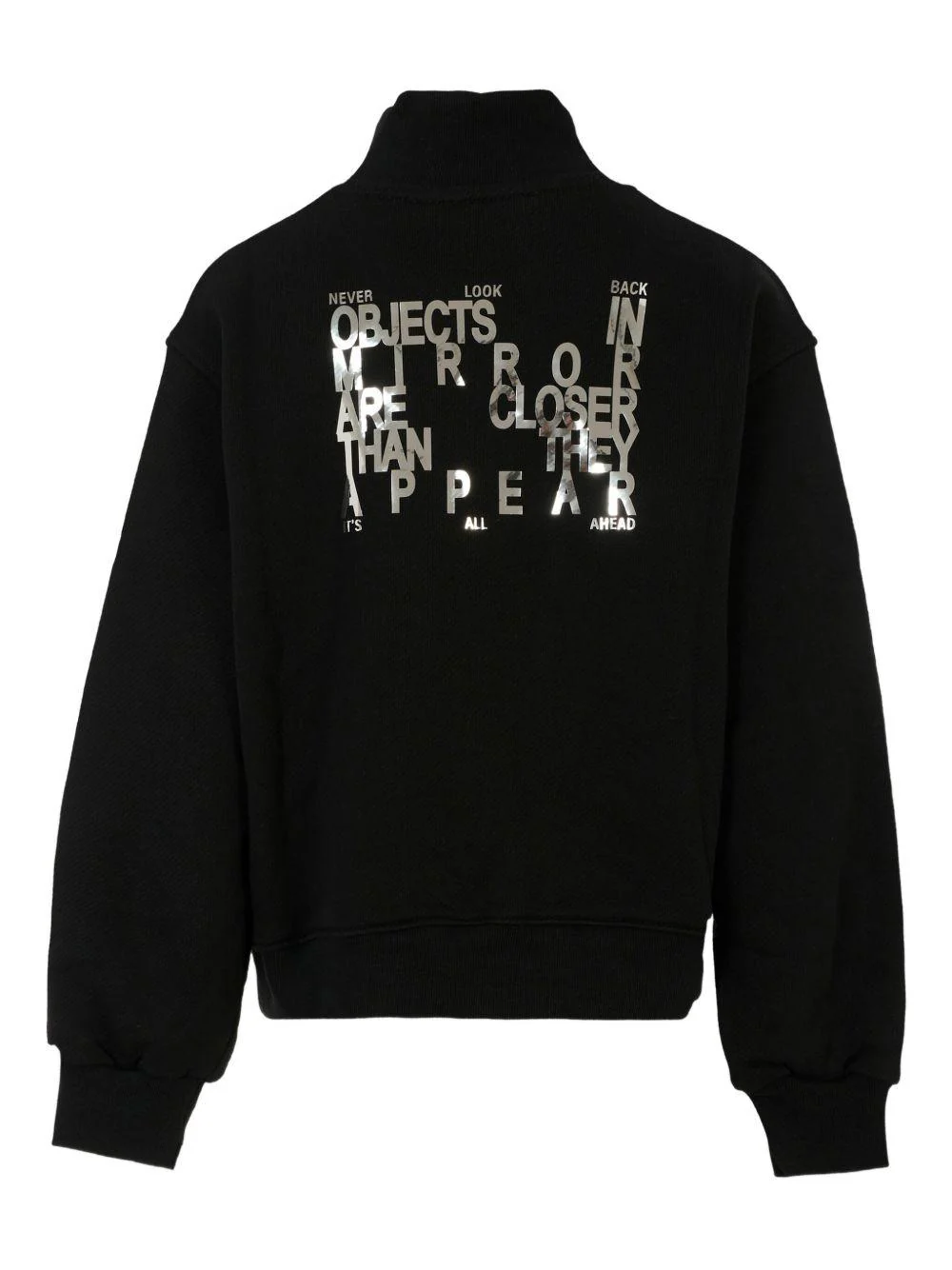 Felpa per bambina MSGM Kids nero con collo rialzato - Image 2