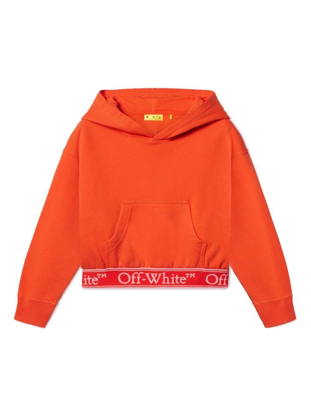 Felpa per bambina Off-White Kids Bookish arancione con banda logo