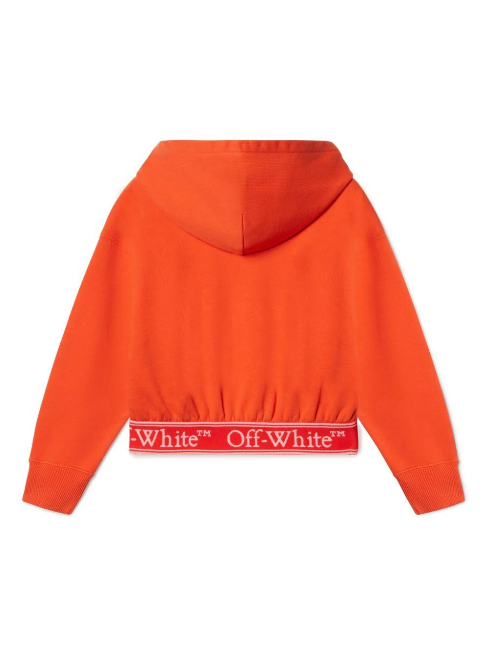 Felpa per bambina Off-White Kids Bookish arancione con banda logo - Image 3