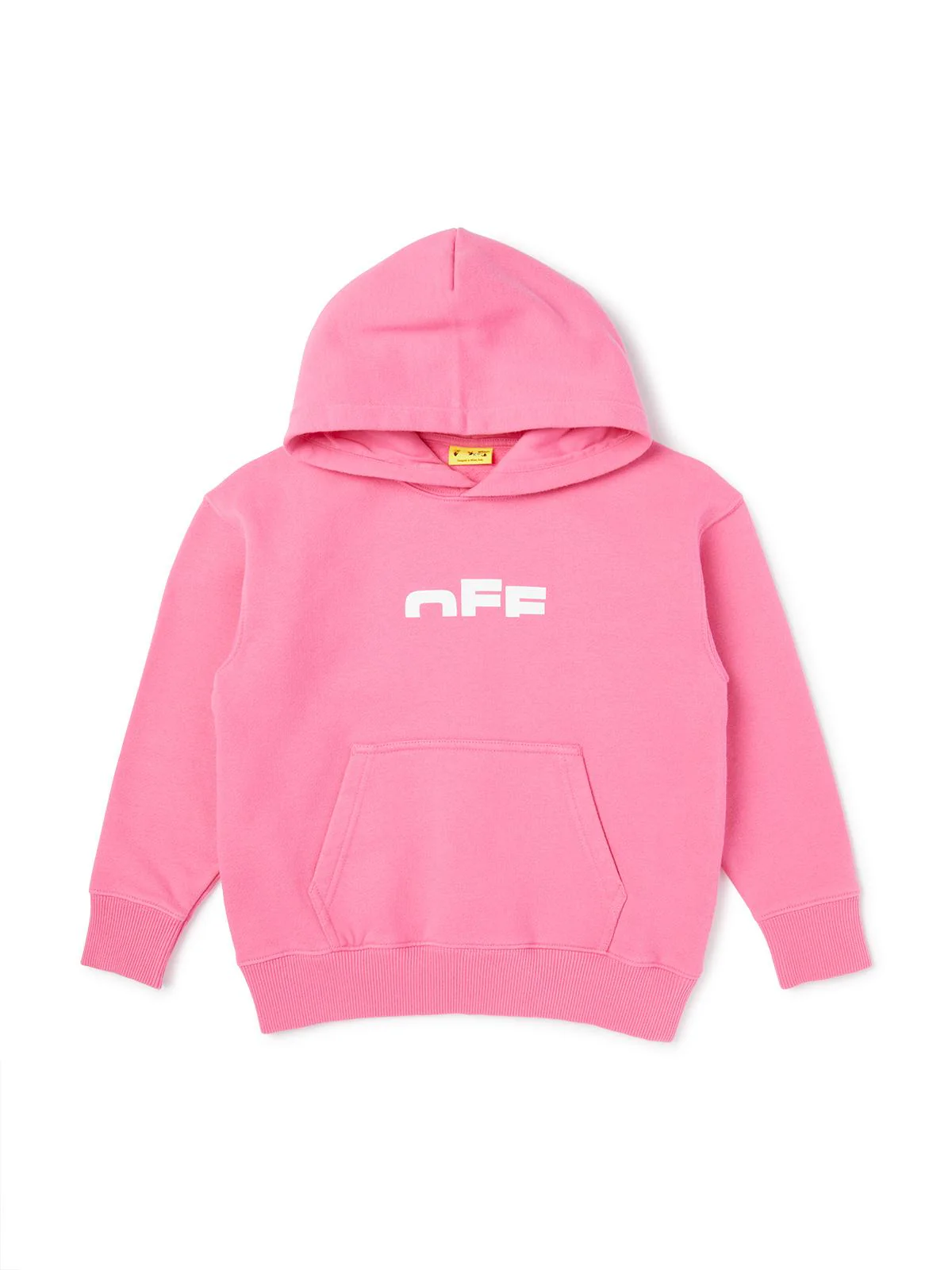 Felpa per bambina Off-White Kids rosa con logo sul davanti