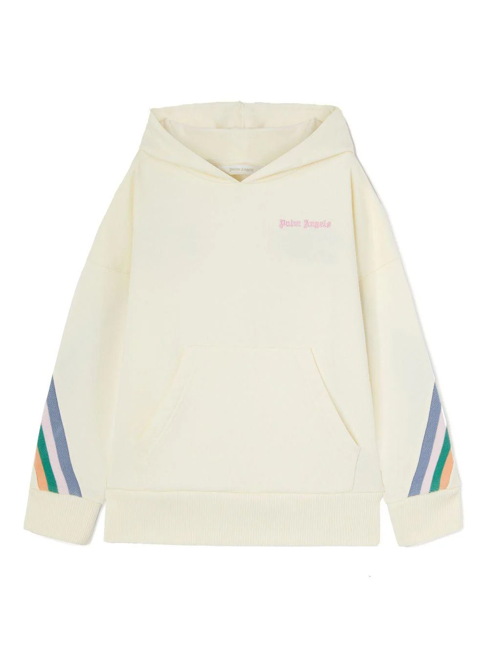 Felpa per bambina Palm Angels Kids beige con cappuccio