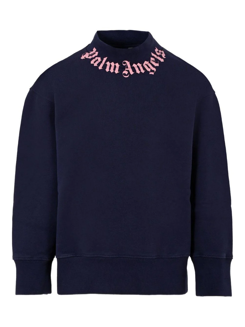 Felpa per bambina Palm Angels Kids blu con dettaglio logo
