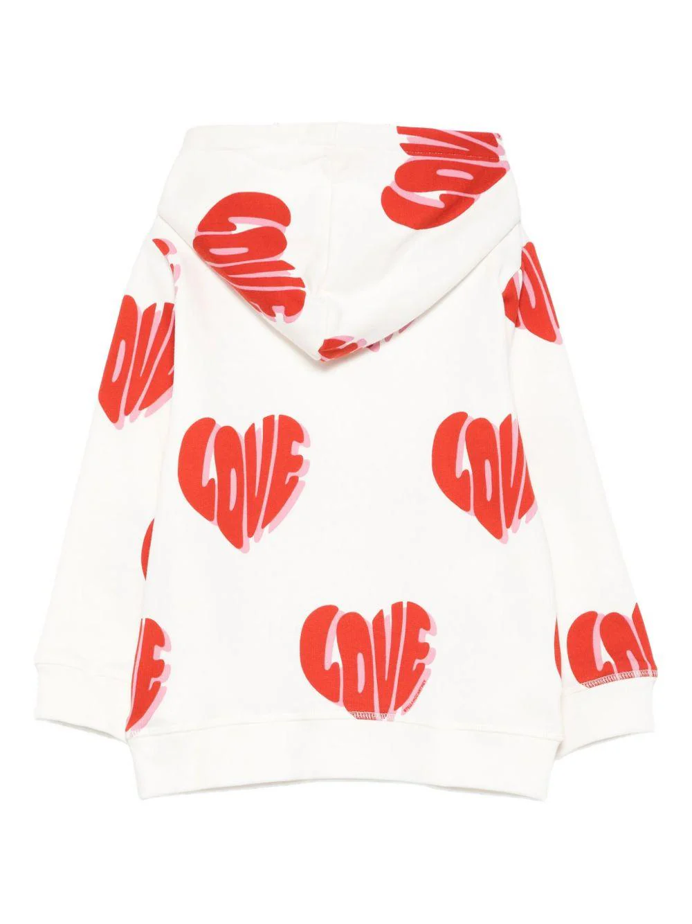 Felpa per bambina Stella McCartney Kids bianco con motivo a cuore - Image 2