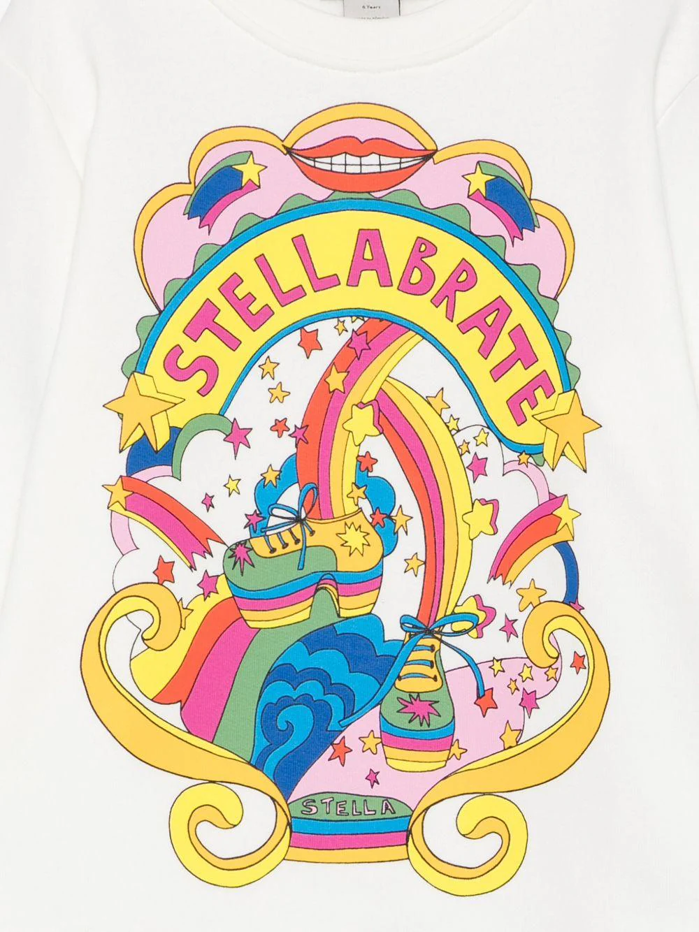 Felpa per bambina Stella McCartney Kids bianco con stampa Stellabrate - Image 2