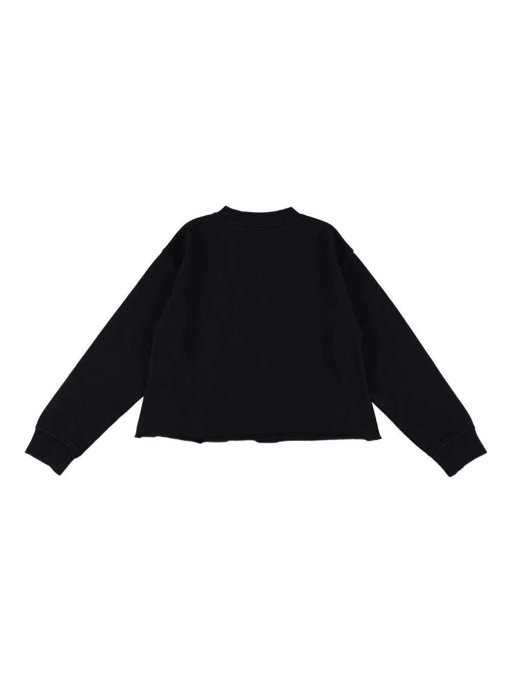 Felpa per bambina Stella McCartney Kids nera con logo ricamato sul davanti - Image 2