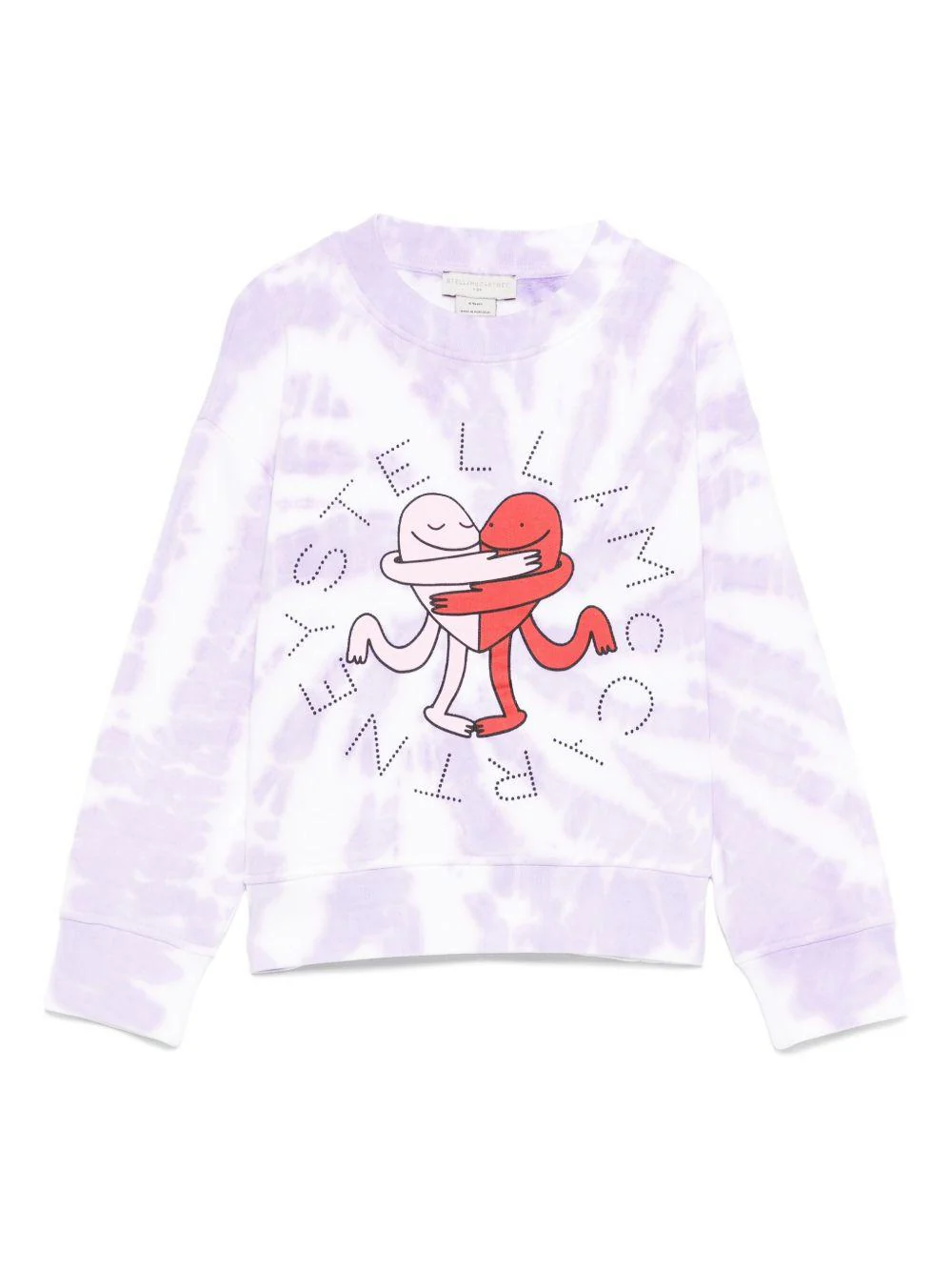 Felpa per bambina Stella McCartney Kids viola con motivo tie-dye