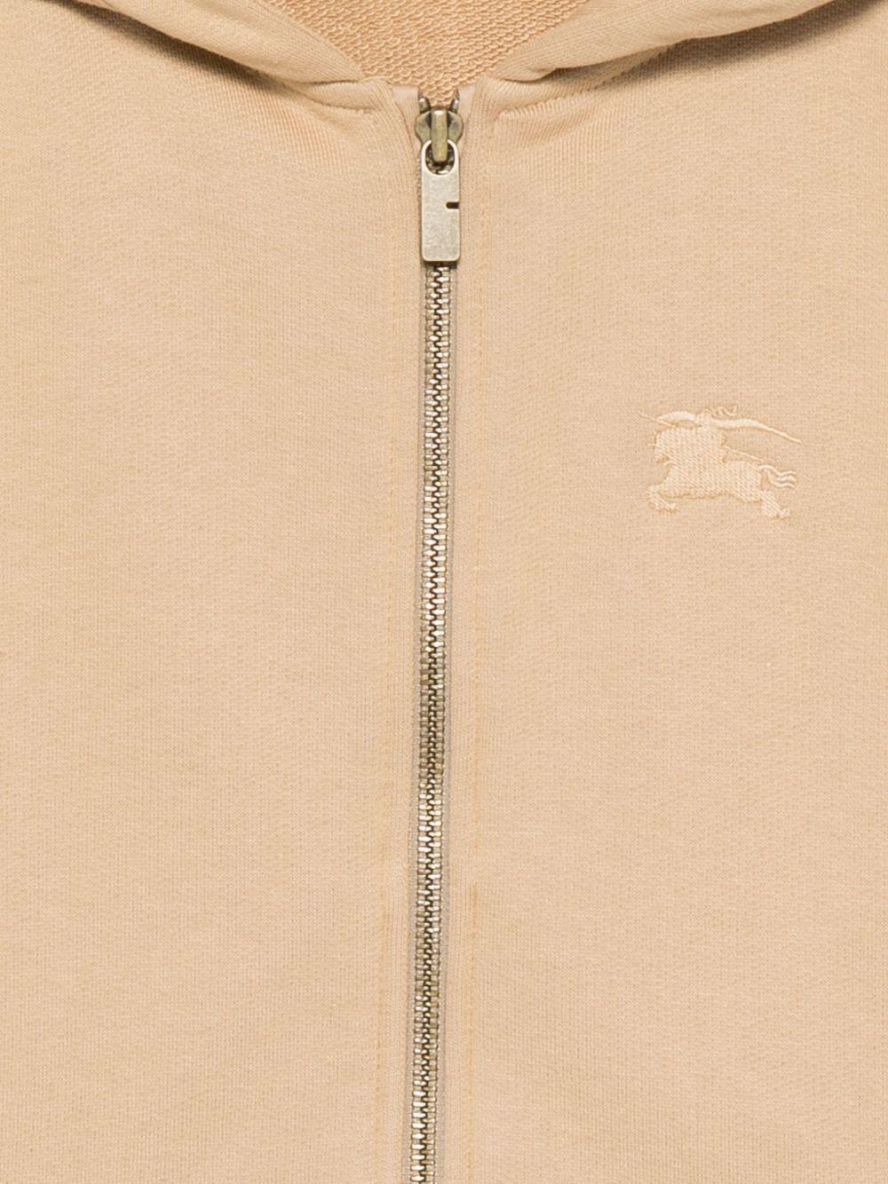 Felpa per bambini Burberry Kids beige con scollo con cappuccio - Image 2