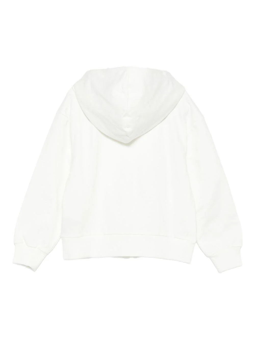 Felpa per bambini Moschino Kids bianco con chiusura con zip - Image 2